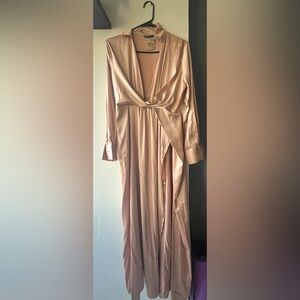 Long slid rosé dress